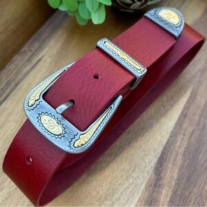Vintage D&G Belt 100 % Authentic Red Leather Belt